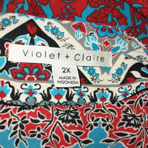 Violet & Claire Notched Neck Lightweight Tunic Size 2X - Picture 3 of 6